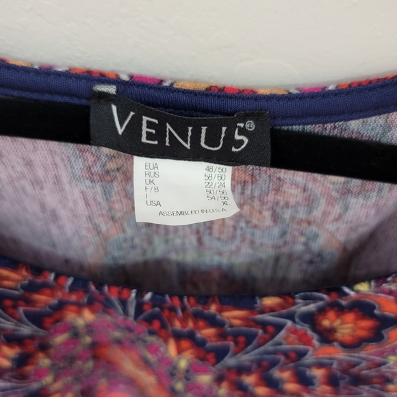 Venus Boho Print Dress w/ 3/4 Length Sleeves - Picture 5 of 6